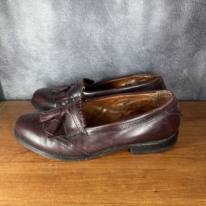 Allen Edmonds Mens Bridgeton Kiltie Tassel Loafers Burgundy Size 10.5